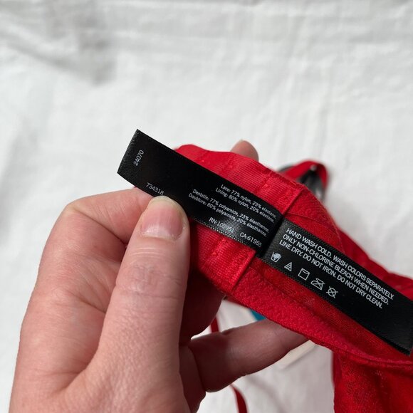 Natori Pretty Smooth Seamless Samba Red Lace Underwire Bra 30DDD - Picture 5 of 8